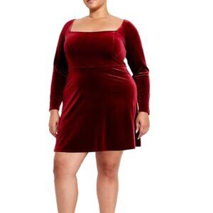 Old Navy Velvet Fit and Flare Mini Dress